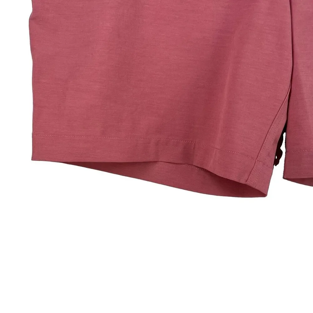Faherty All Day Shorts Men's 34 Drawstring Chino 7 Inseam Stretch Dark Pink